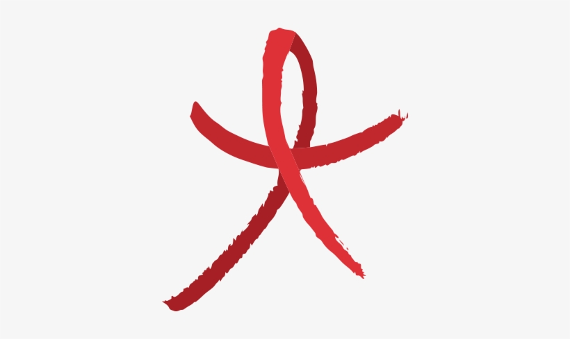 Ribbon - Transparent Hiv Aids Png, transparent png #3021794
