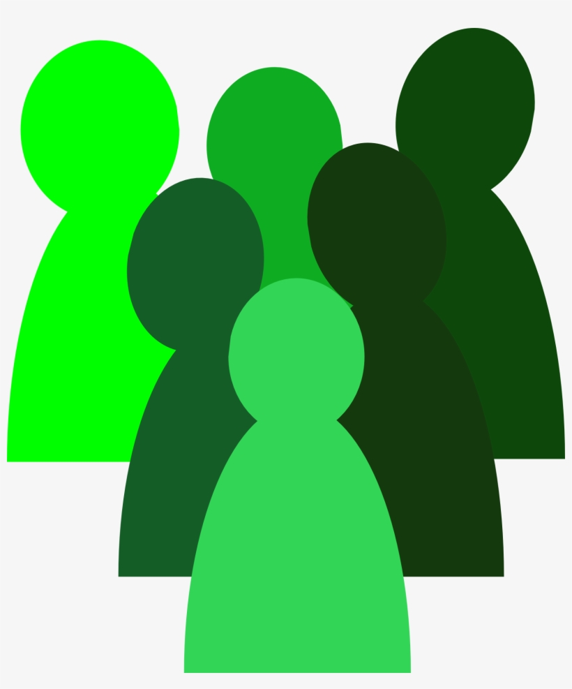 Green Crowd Icon Png - Small Crowd Clipart, transparent png #3021820