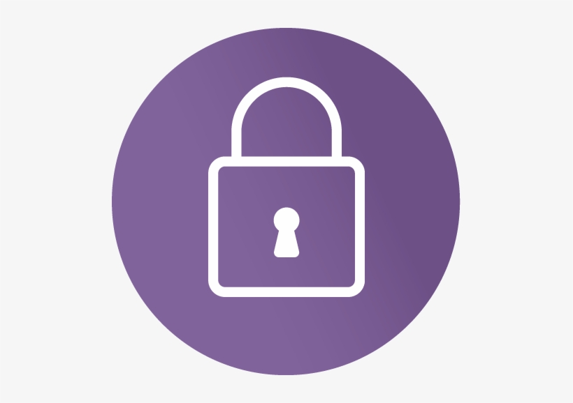 Icon Security Lock Purple - Vector Graphics, transparent png #3023022