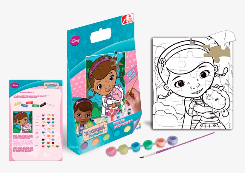 Pinta Tu Rompecabezas Doctora Juguetes - 6piece Doc Mcstuffins Balloons Multicolored, transparent png #3023095