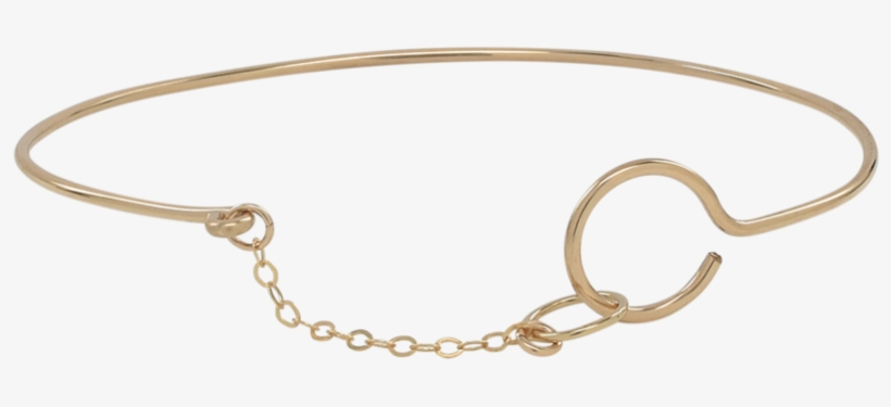 Double Circle Chain Bracelet - Bangle, transparent png #3023285