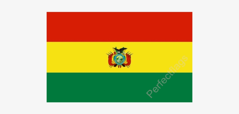 Bolivia With Crest Flag - Drapeau De La Bolivie, transparent png #3024385