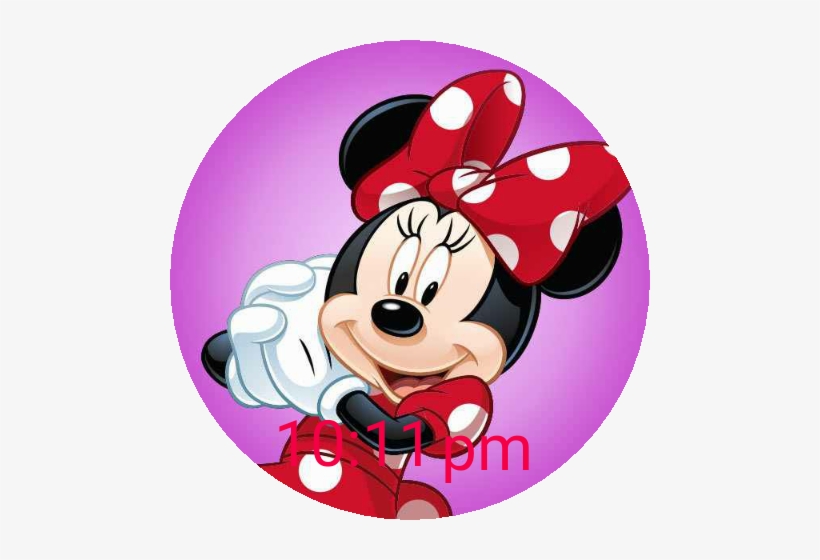 Minnie Mouse - Minnie Mouse Watch (round Italian Charm Watch / Wristwatch), transparent png #3024389