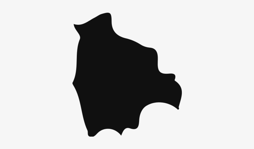 Bolivia Black Country Map Shape Vector - Mapa De Bolivia Negro, transparent png #3024513