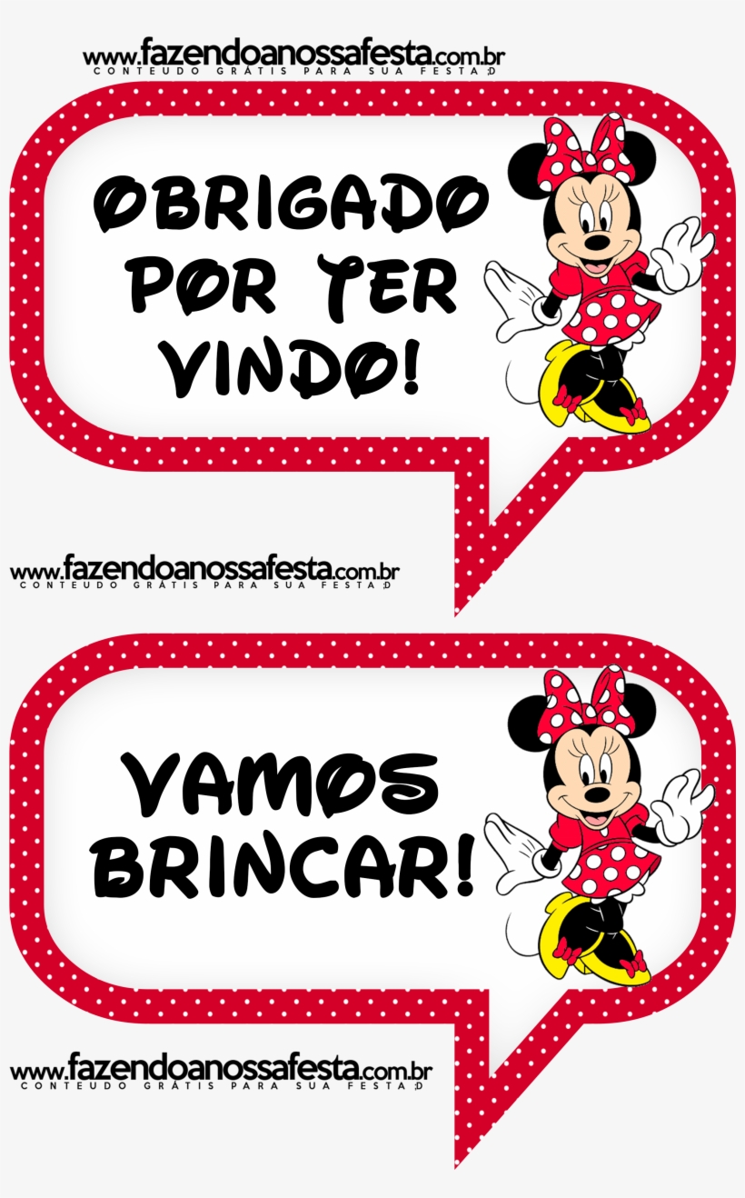 Plaquinhas Divertidas Para Fotos Da Minnie Vermelha - Plaquinhas Minnie Vermelha Para Imprimir, transparent png #3024659