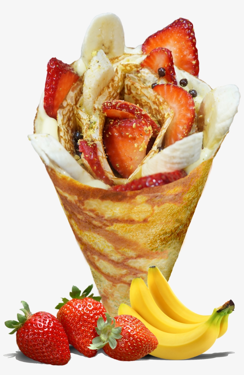 Strawberry Banana - T Swirl Crepe, transparent png #3026237