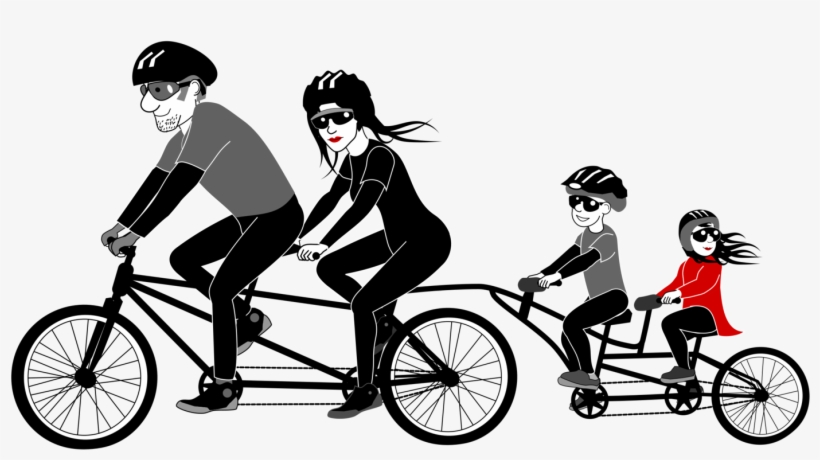 Family Biking - Family Bike Ride Png, transparent png #3026604