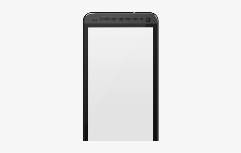 Android Png Mockup Of Black Htc One M8 Smartphone With - Iphone, transparent png #3026779
