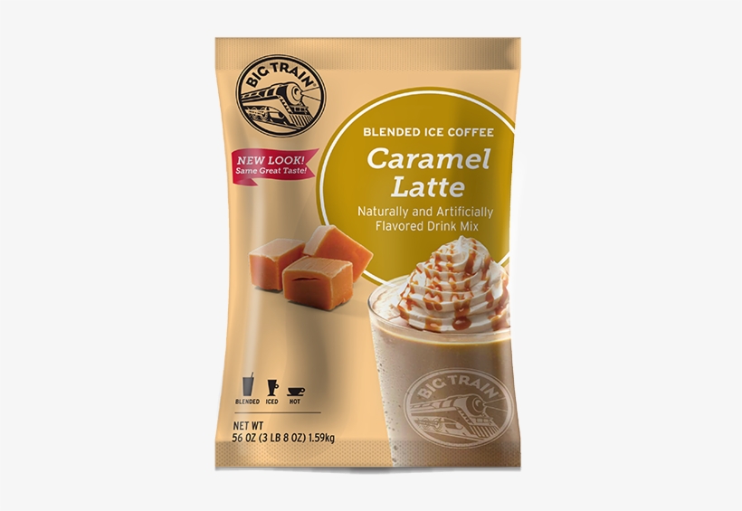 Big Train Caramel Ice Blended Coffee Powder - Ice Coffee Powder Mix, transparent png #3026934