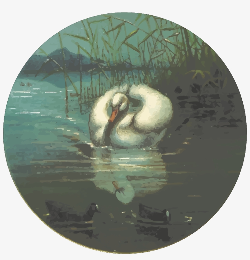 This Free Icons Png Design Of Circular Swan Drawing, transparent png #3026976