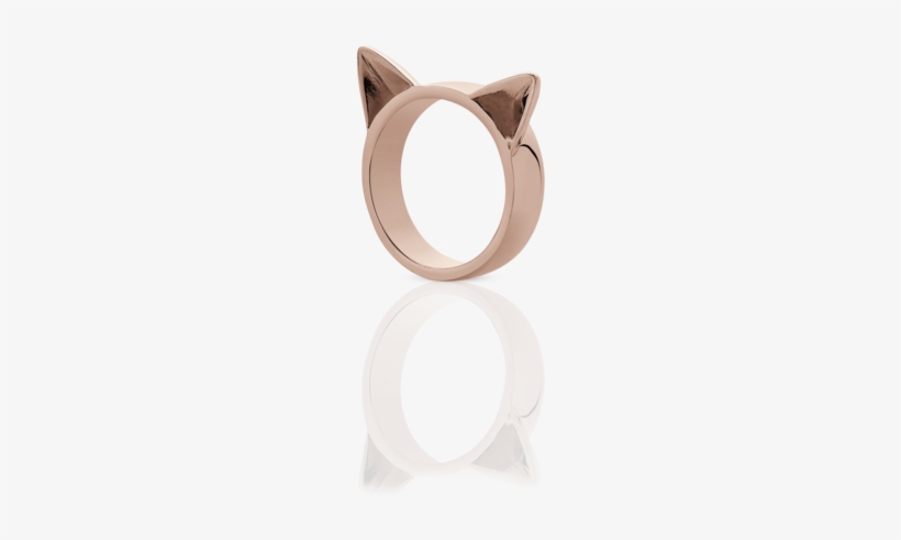 Cat Ears Ring - Lucky Cat Ears Ring Gold, transparent png #3027028