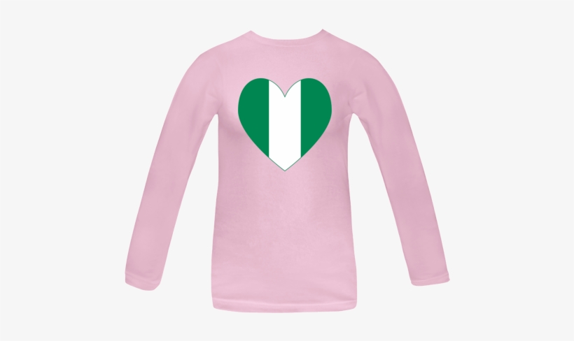 Heart Shaped Flag Of Nigeria With A Green Border - Flag Of Nigeria, transparent png #3027168