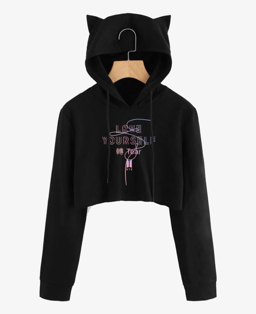 Bts " Love Yourself " Cat - Bts Cat Ear Hoodie, transparent png #3027199