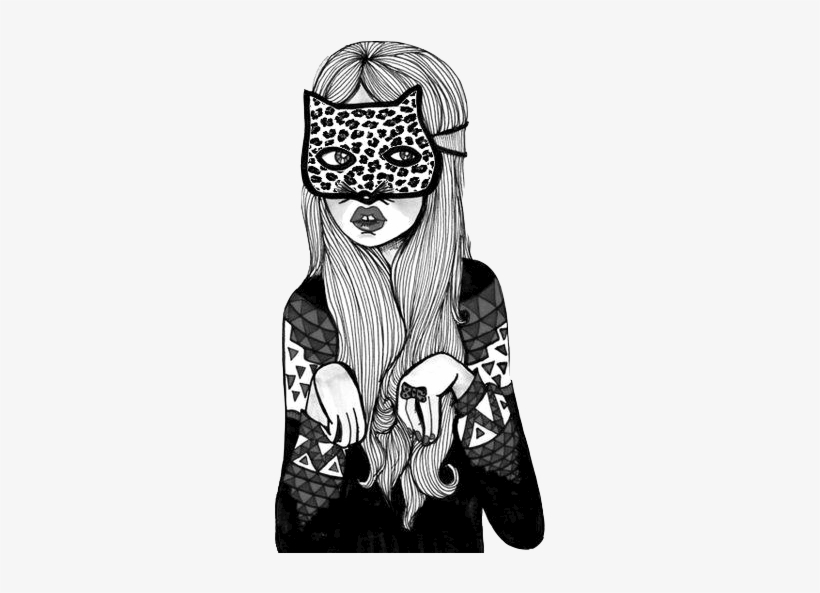 Girl, Cat, And Valfre Image - Lee Hiller Designs Rab Rockabilly - White Grey, transparent png #3027467