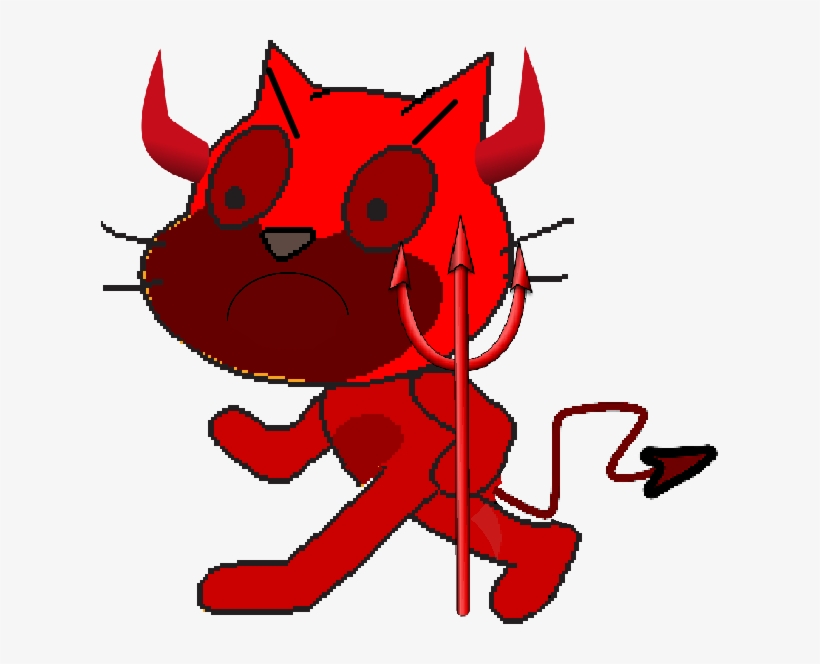 Devil Cat Without Wings - Flaky Eyelash Happy Tree Friends, transparent png #3027468