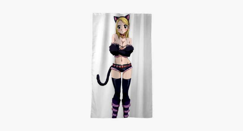 Cute Anime Cat Girl Blackout Window Curtain • Pixers® - Lucy Neko, transparent png #3027494