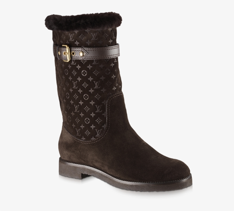 Louis Vuitton Wintry Half Boot In Suede Leather - Shoe, transparent png #3027691