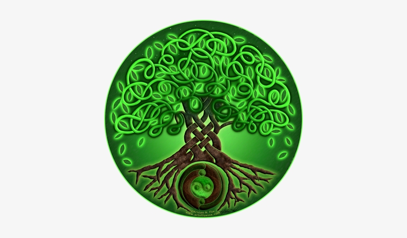 Circle Celtic Tree Of Life / Green / Air Element / - Celtic Art Tree Of Life, transparent png #3027934