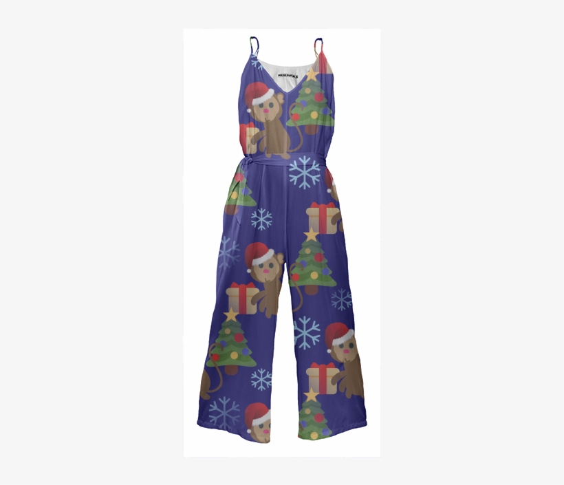 Christmas Monkey Emoji Jumpsuit $178 - Pattern, transparent png #3028210