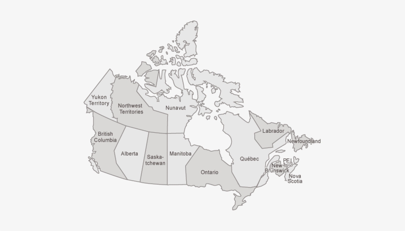 Land Registry Offices In Canada - Map Of Canada Provinces Black And White, transparent png #3029585