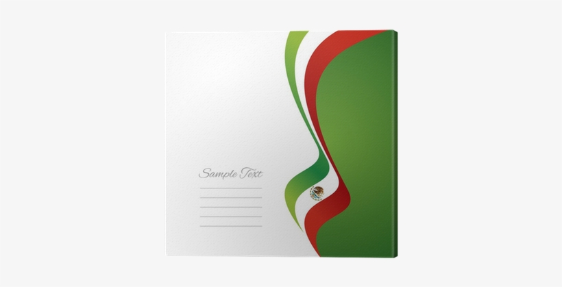 Cuadro En Lienzo Bandera De La Derecha Mexicana De - Graphic Design, transparent png #3029896