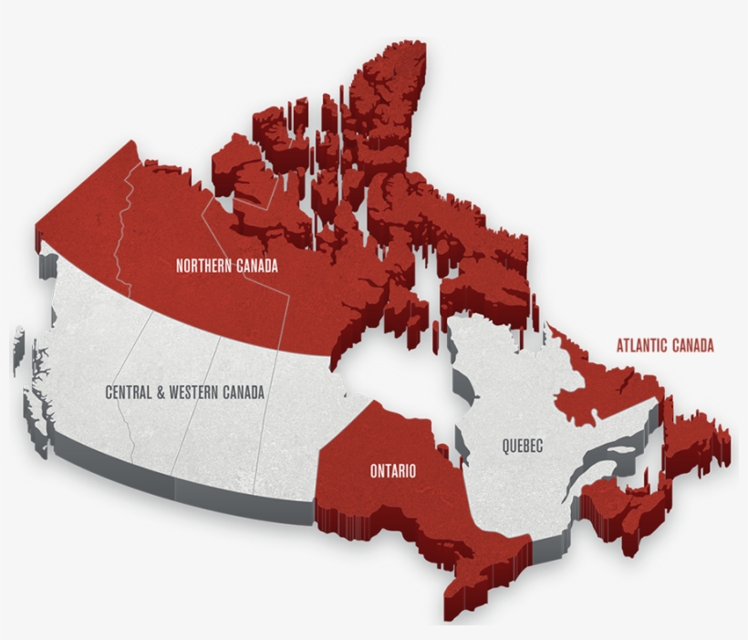 Convenient Access To Canada's Tourism Regions, Including - Map, transparent png #3029926