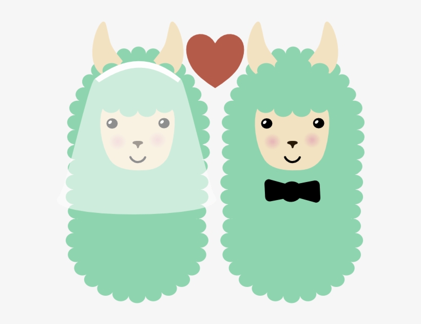 Wedding Llama - Glückliches Lama Emoji Ornament, transparent png #3030072