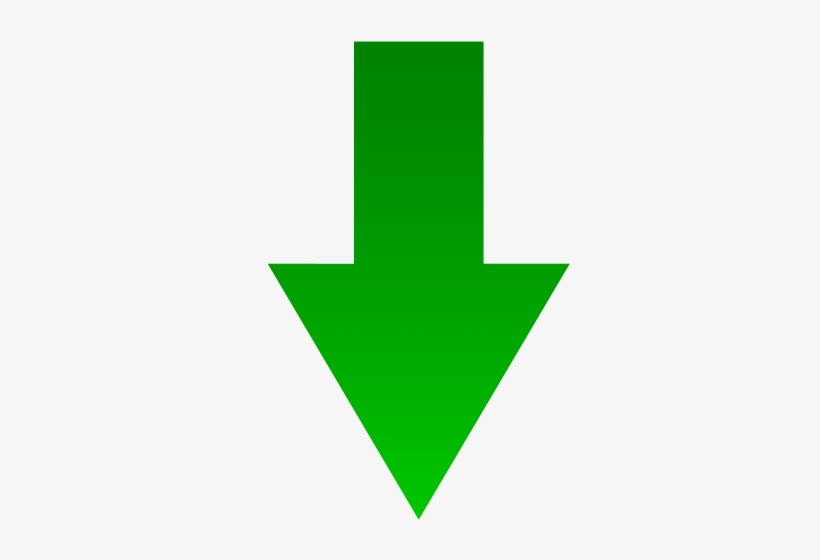 Green Down Arrow - Green Arrow Down Icon, transparent png #3030131
