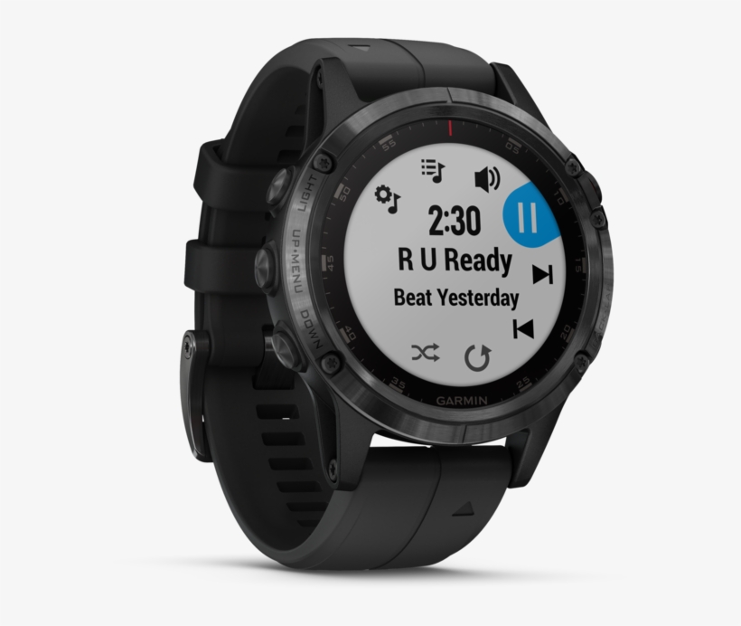 Garmin Fenix 5 Plus Sapphire, Black With Black Band - Garmin Fenix 5 Plus, transparent png #3030421