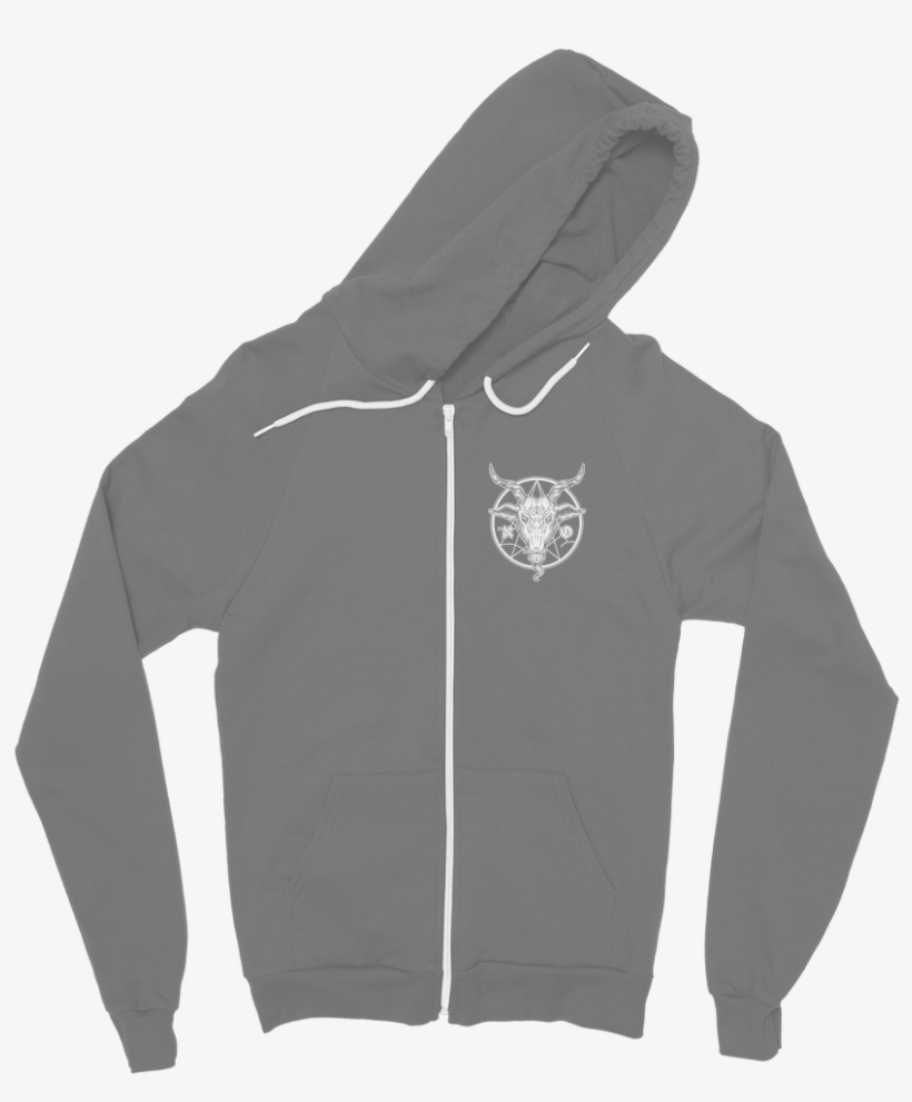 White Goat Head ﻿classic Adult Zip Hoodie - Hoodie, transparent png #3030638
