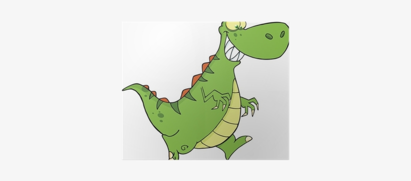 Angry Green Dinosaur Cartoon Character Running Poster - Legendary Beasts! The Diverse Dinosaur Activity Book, transparent png #3031398