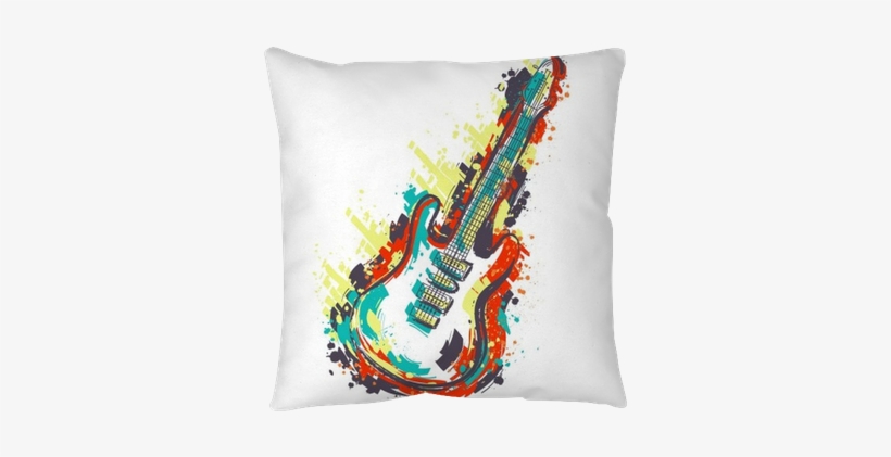 Retro Banner, Card, T-shirt, Bag, Print, Poster - Camiseta Dibujo De Guitarra, transparent png #3031802