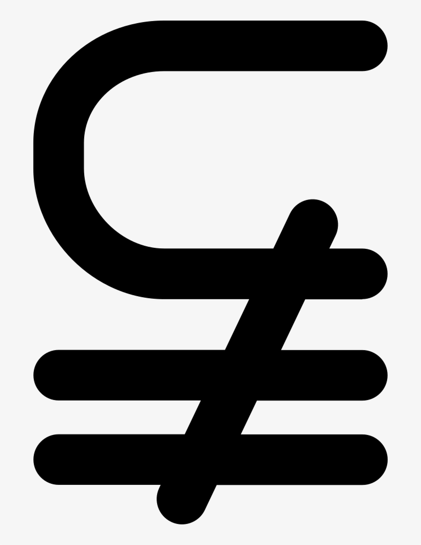 Subset Of Above Not Equal Mathematical Symbol Comments - Mathematics, transparent png #3032026