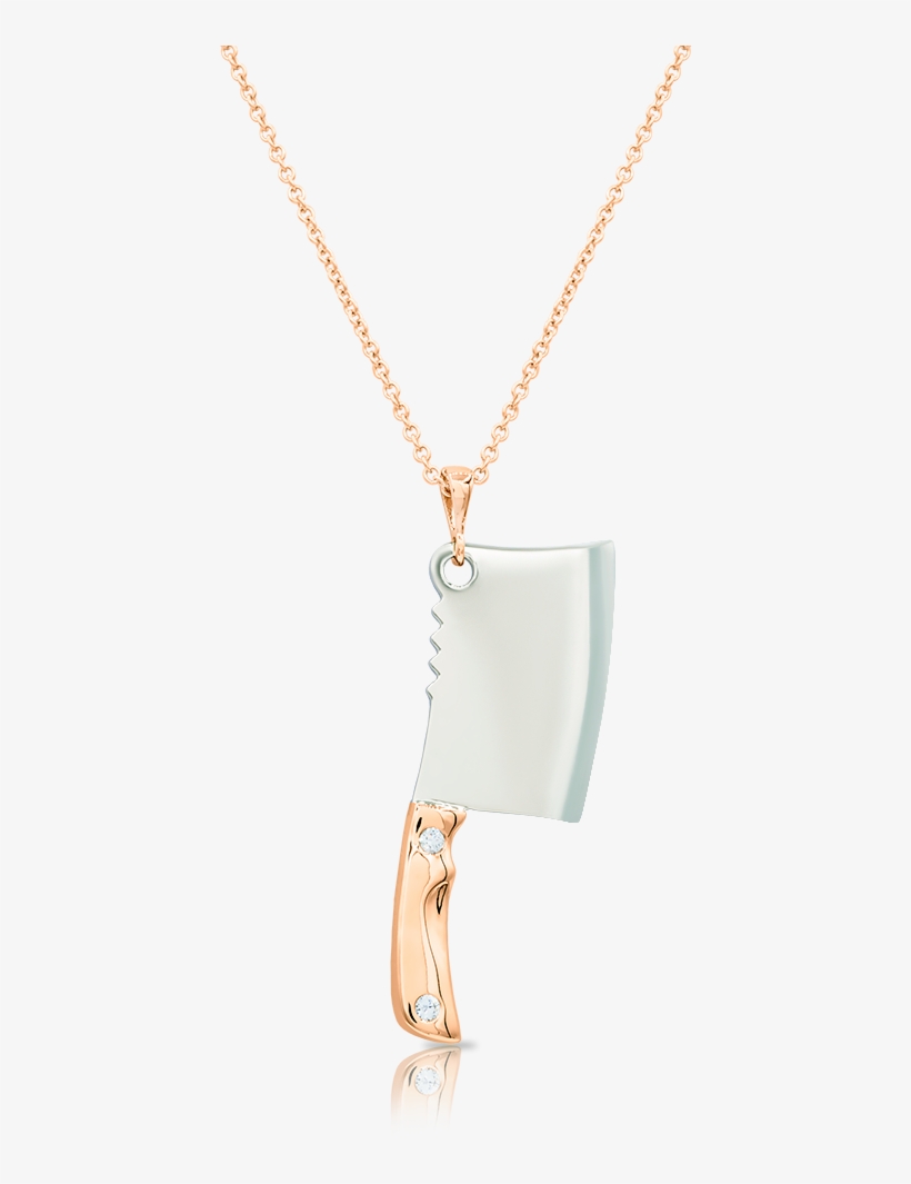 Cleaver Pendant With Diamond Rivets - Locket, transparent png #3033018