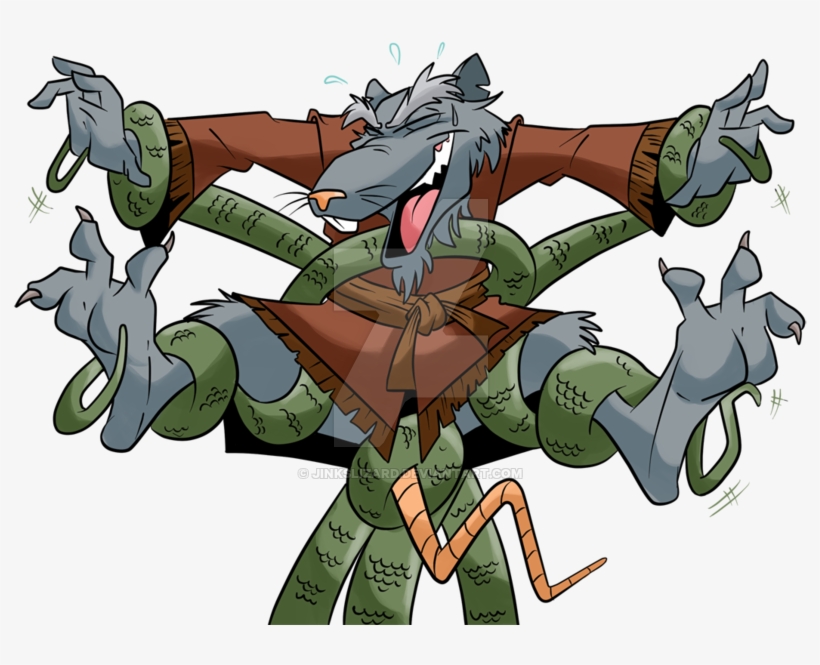 Splinter And The Reptile Vines By Jinkslizard-d929siv - Ninja Turtles Tickle Splinter, transparent png #3033212