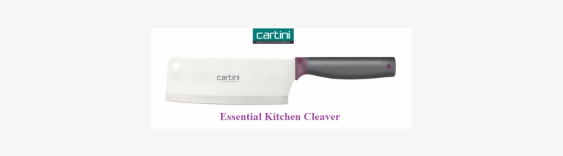 6373 Cartini Essential Kitchen Cleaver With Soft Grip - Utility Knife, transparent png #3033241