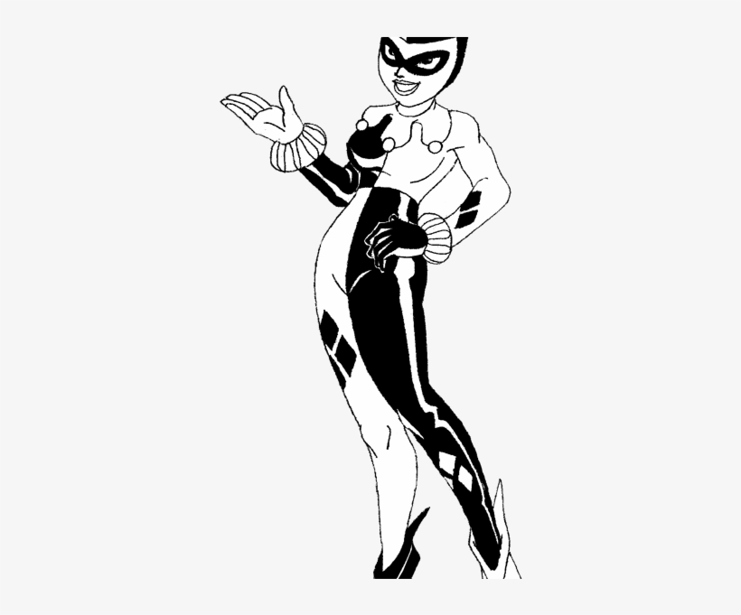 Free Pictures Of Harley Quinn Collection Of Free Line - Harley Quinn Coloring Pages, transparent png #3033245