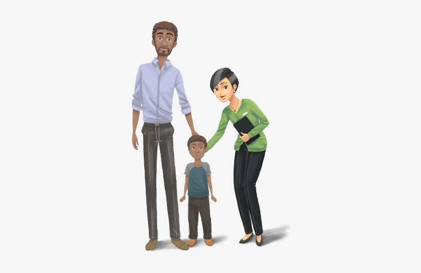 Illustration Of African-american Father With His Hand - Child, transparent png #3033940