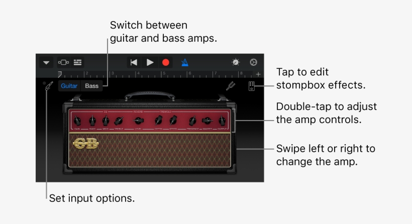Garageband Ipad Guitar Tuner Free Transparent Png Download Pngkey
