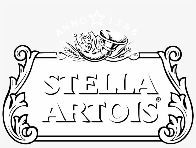 Stella Artois Logo Black And White - Stella Artois, transparent png #3034741