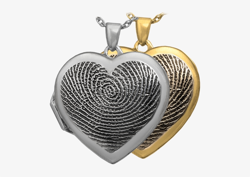 Heart Double-photo Locket With Rim Fingerprint - Locket, transparent png #3036103