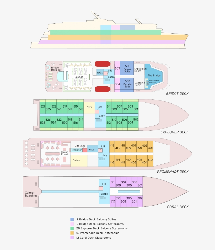 Cabin Layout For Coral Adventurer - Coral Adventurer, transparent png #3036198