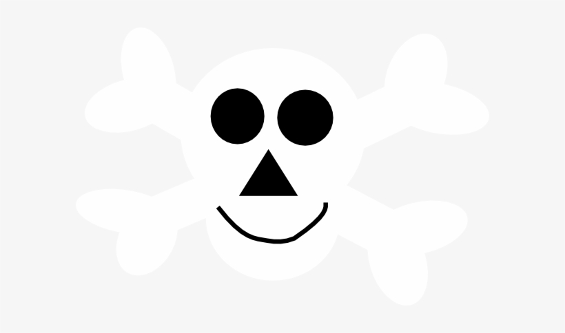 Smiling Skull And Crossbones, transparent png #3036375