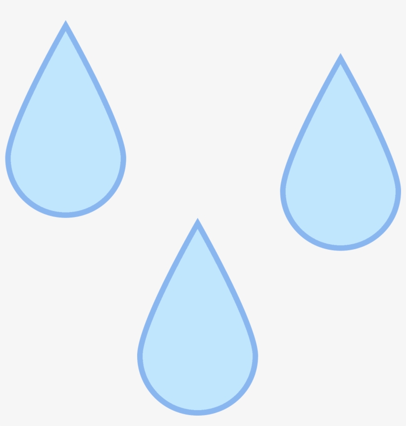 There Are Three Water Droplets Outlined - Drop, transparent png #3036550