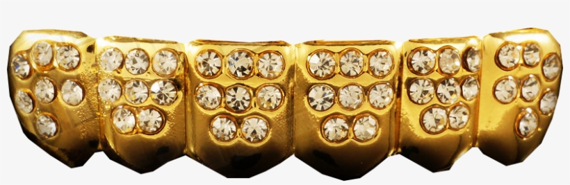 Share This Image - 14k Gold Teeth Grillz Top Bottom Iced Out Cz Tooth, transparent png #3036683