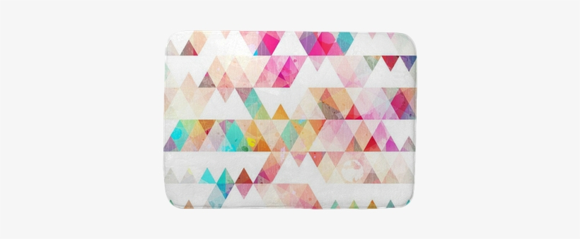 Rainbow Triangle Seamless Pattern With Grunge Effect - Multi Colored Geometric, transparent png #3036885