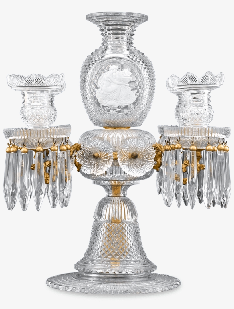 Antique Cut Glass Candelabra, Apsley Pellatt, Sulphide - Apsley Pellatt, transparent png #3037028