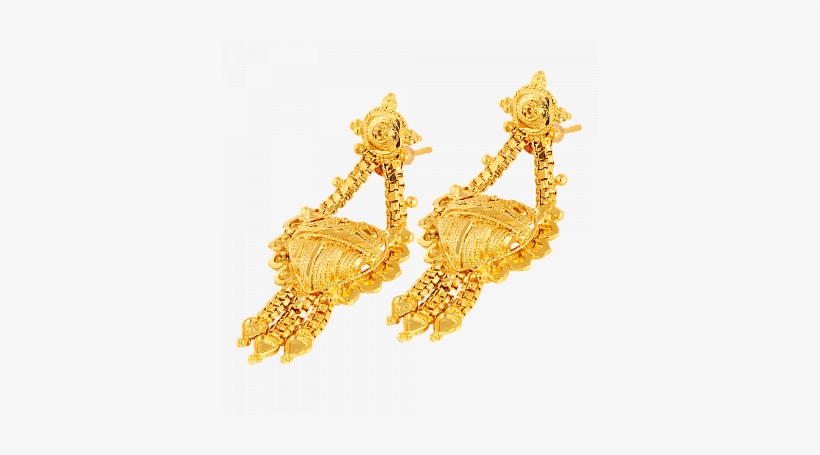 Forever Fashion 22k Gold Plated Indian Design Handmade - Earring, transparent png #3037424