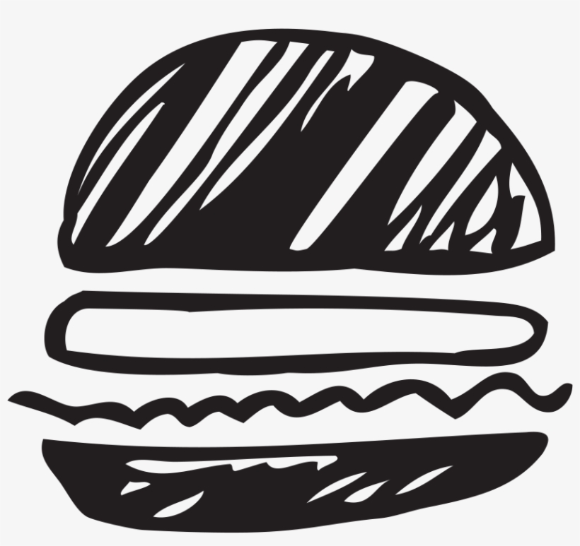 It Genuinely Makes Us Happy To Know That A Muslim Owned - Burger Black White Png, transparent png #3037670