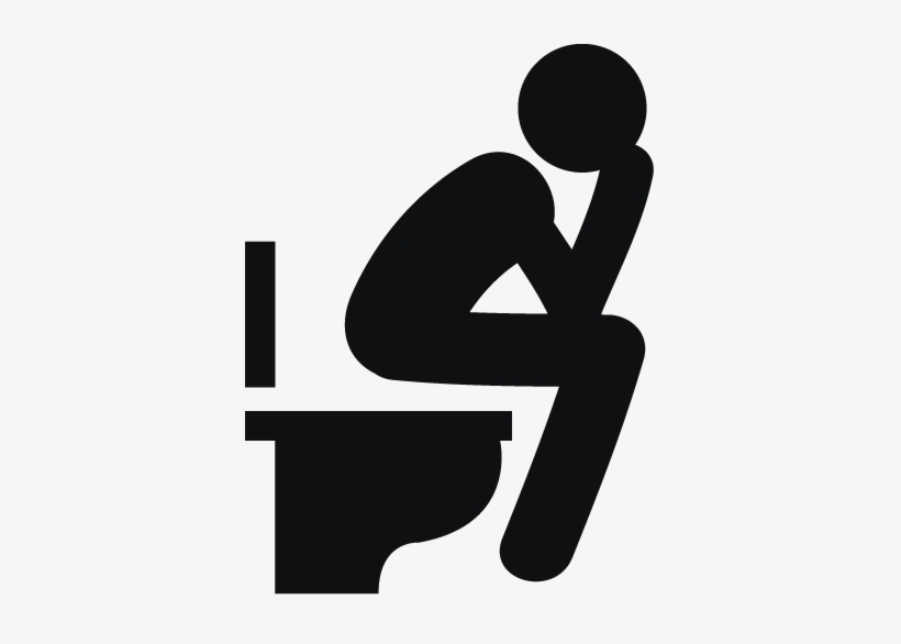 Toilet Icon Sticker - Uomo Stilizzato Sul Wc, transparent png #3038168